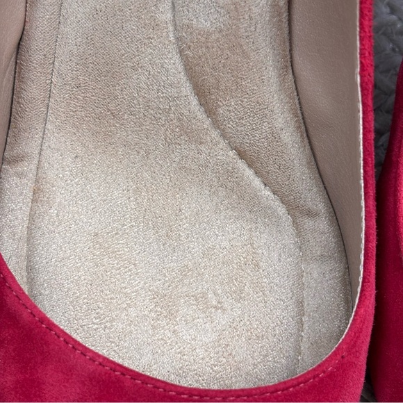 Gianni Bernini Velmah Red Suede Patent Leather Ankle Strap Mary Jane Heels 10M - Picture 11 of 12